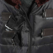 EQUITHÈME Manta de Establo Teddy Negro/Marrón