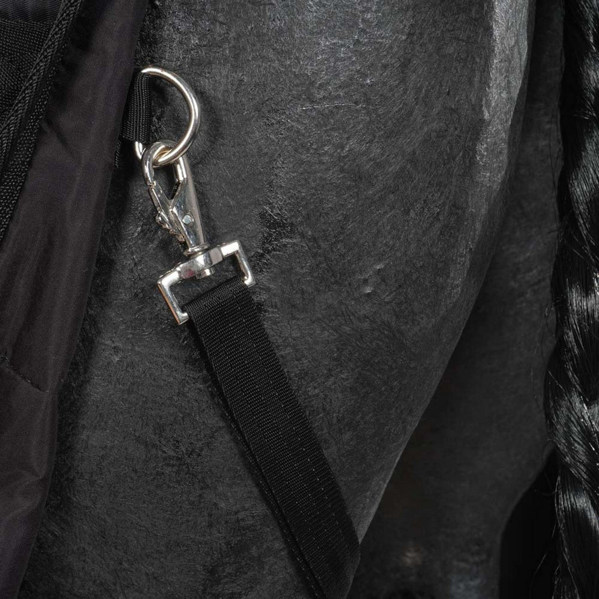 EQUITHÈME Manta de Establo Teddy Negro/Marrón