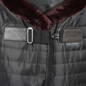 EQUITHÈME Manta de Establo Teddy Negro/Marrón