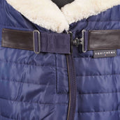 EQUITHÈME Manta de Establo Teddy Forrado con Piel de Oveja Sintética Navy