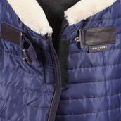 EQUITHÈME Manta de Establo Teddy Forrado con Piel de Oveja Sintética Navy