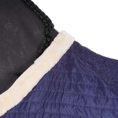 EQUITHÈME Manta de Establo Teddy Forrado con Piel de Oveja Sintética Navy