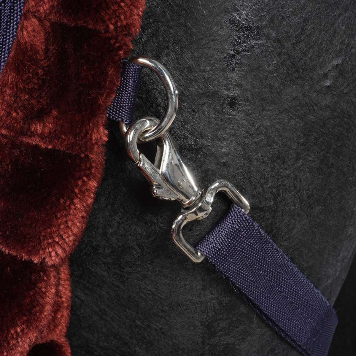 EQUITHÈME Manta de Establo Teddy Forrado con Piel de Oveja Sintética Navy