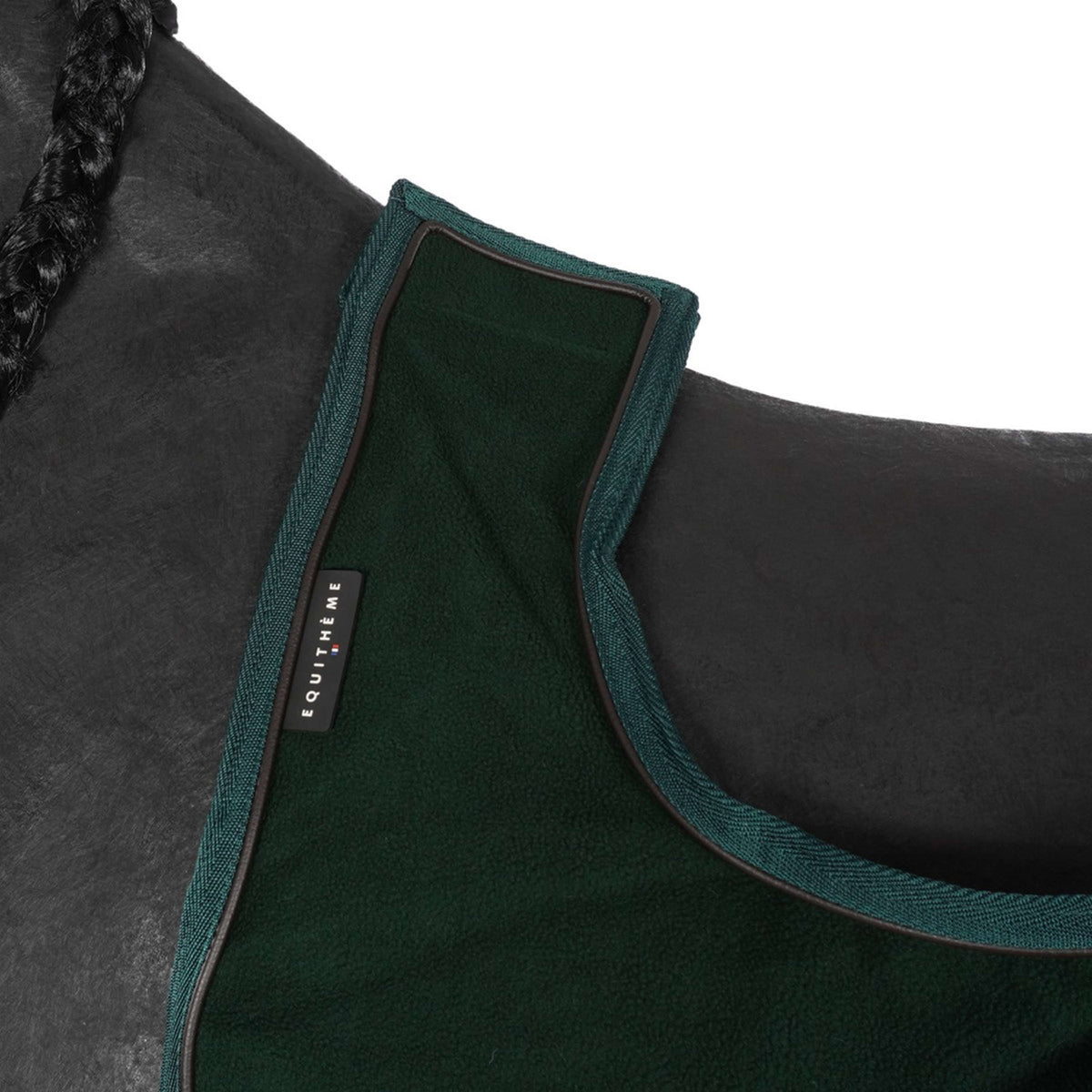 EQUITHÈME Manta de ejercicio Teddy Fleece Verde