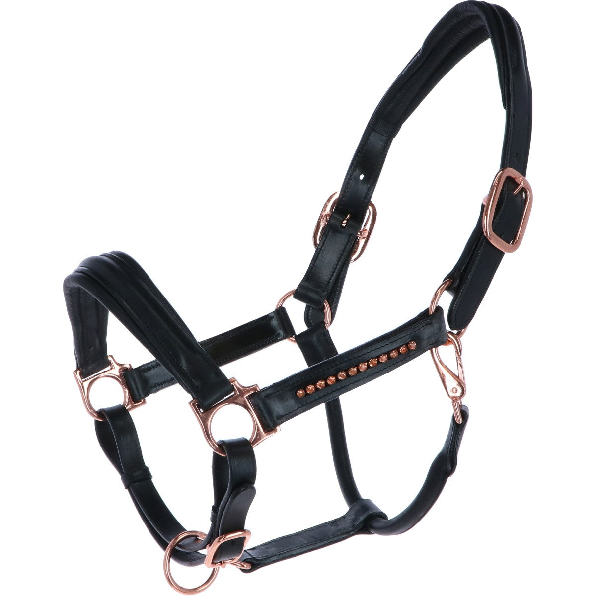 HB Cabezada Rose Gold Cuero Negro