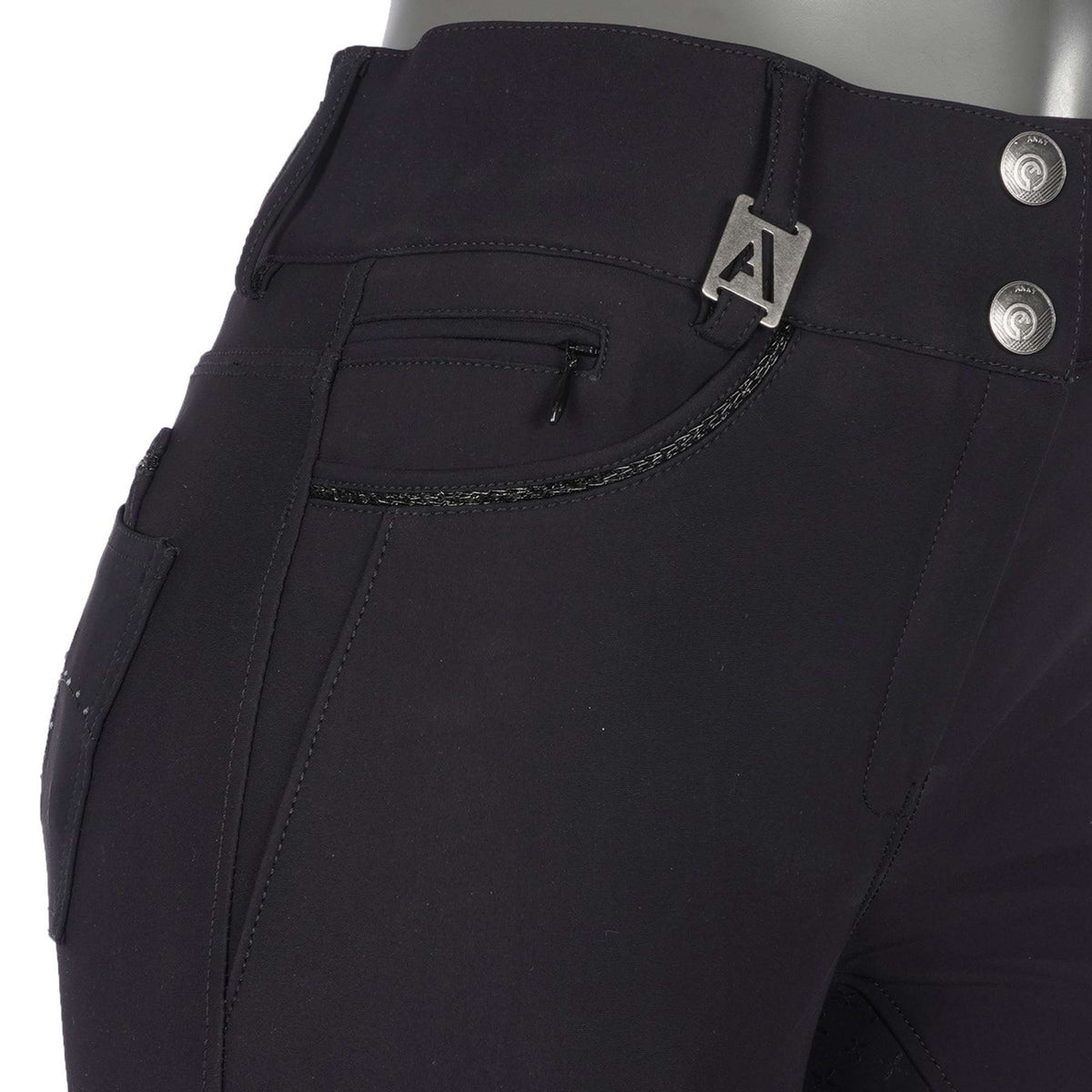ANKY Pantalón de Equitación Regally Asiento de Silicona para Mujer Negro