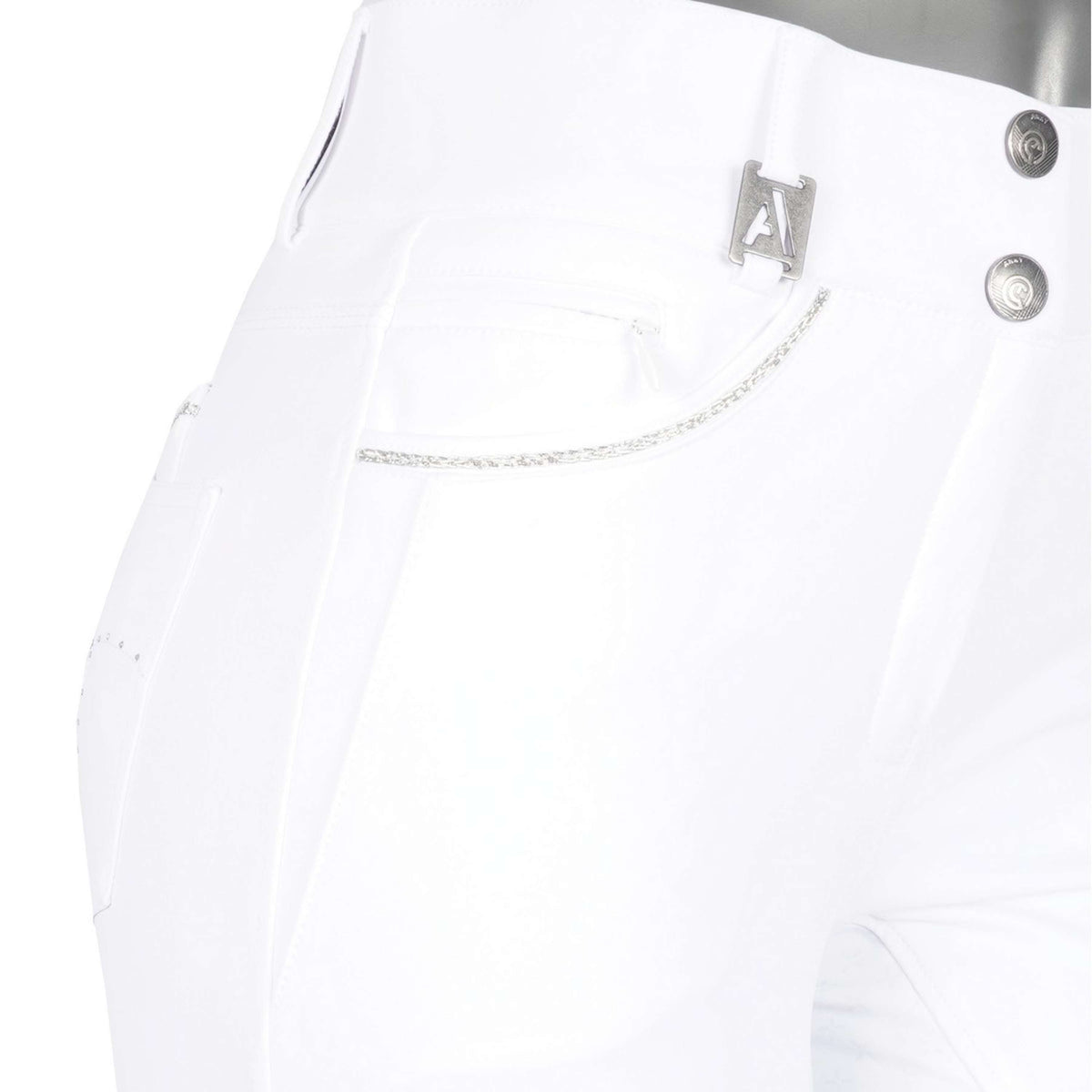 ANKY Pantalón de Equitación Regally Asiento de Silicona para Mujer Blanco