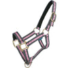 Norton Cabestro Nylon con Forro de Cuero Gris Rosa