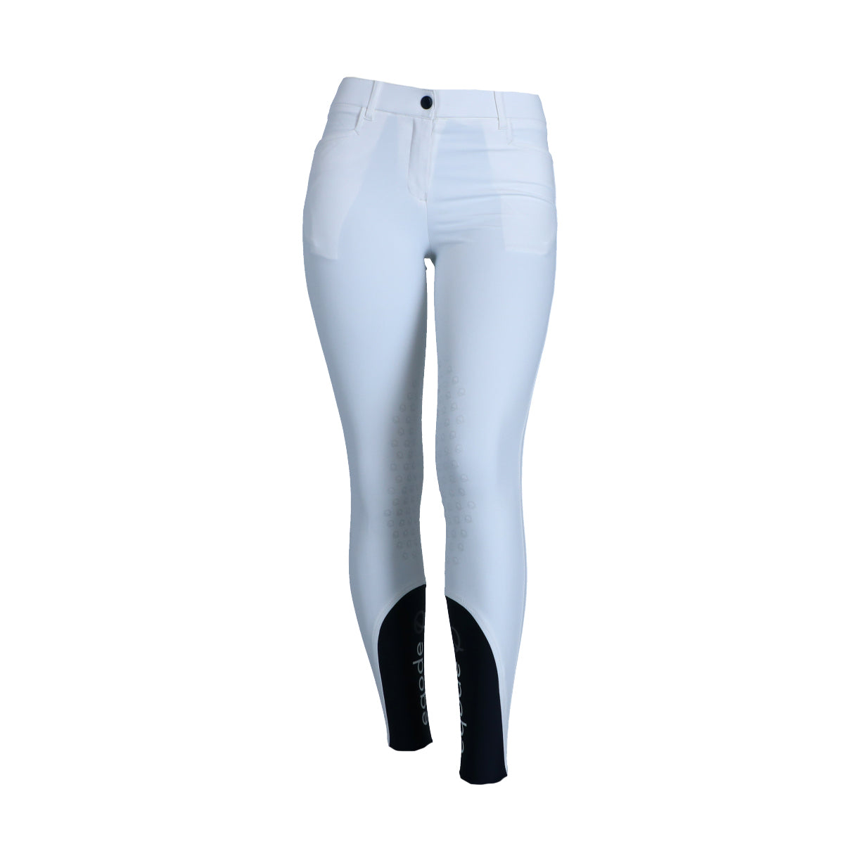 EQODE by Equiline Pantalón de Equitación Donna Agarre de rodilla Blanco