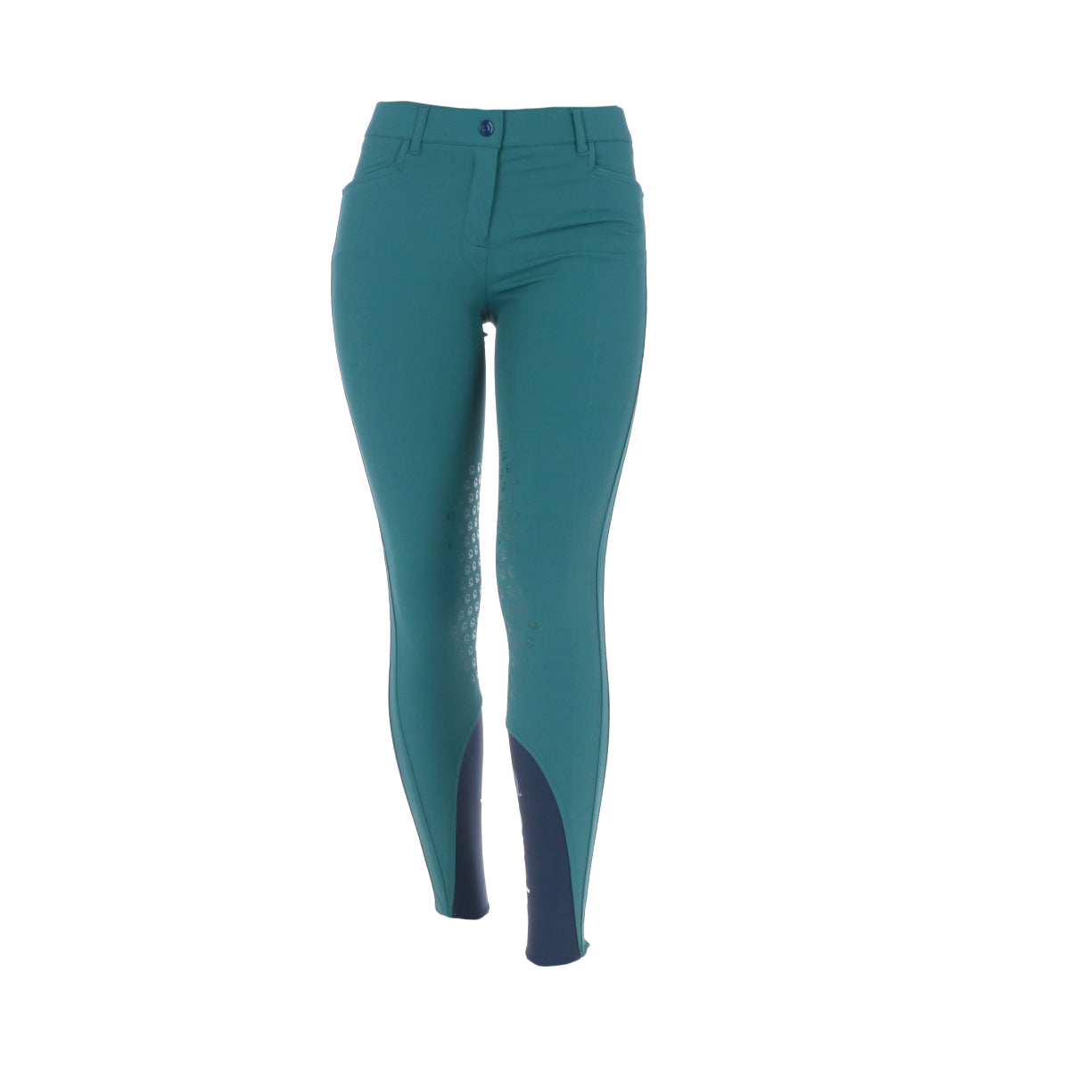 EQODE by Equiline Pantalón de Equitación Donna Agarre de rodilla Verde