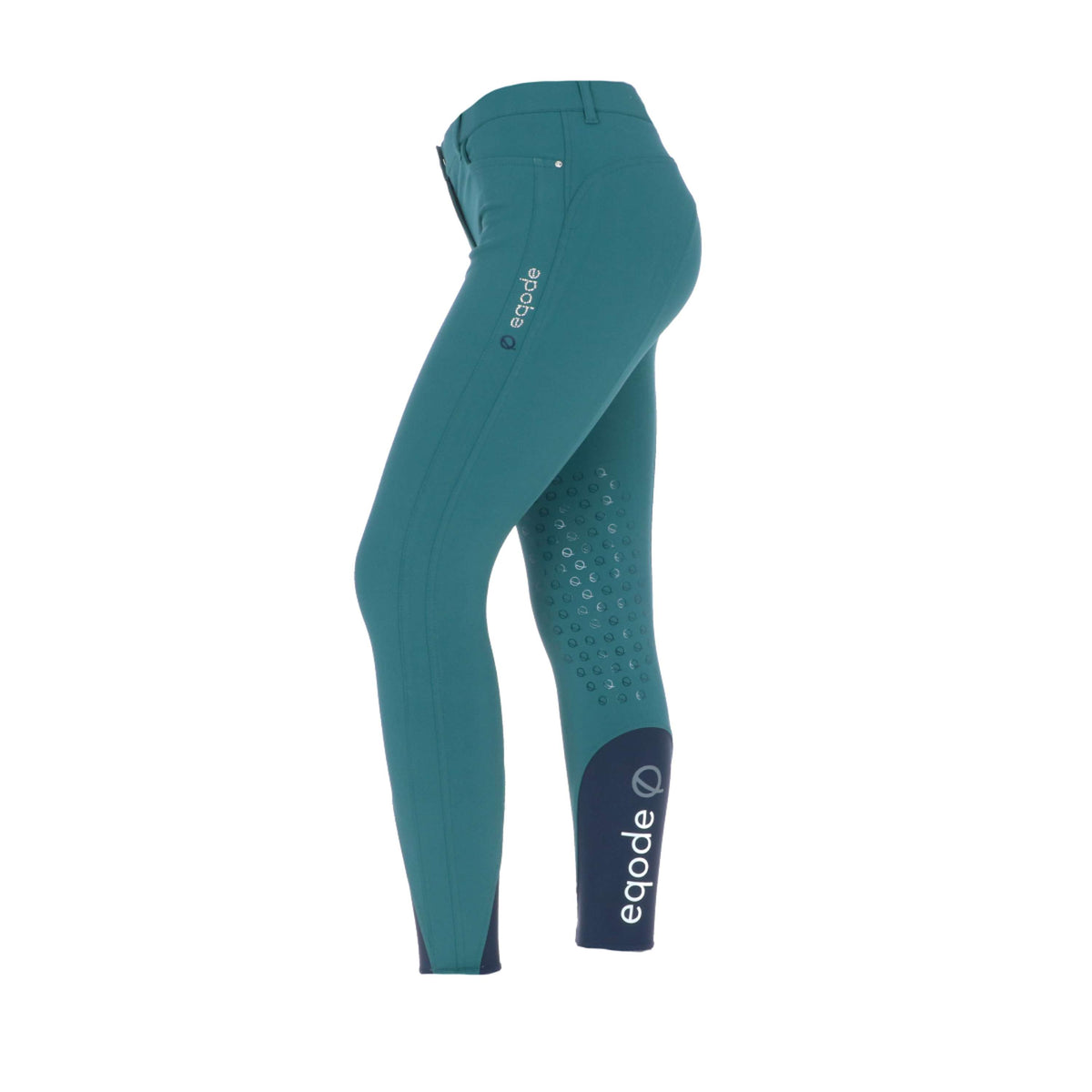EQODE by Equiline Pantalón de Equitación Donna Agarre de rodilla Verde