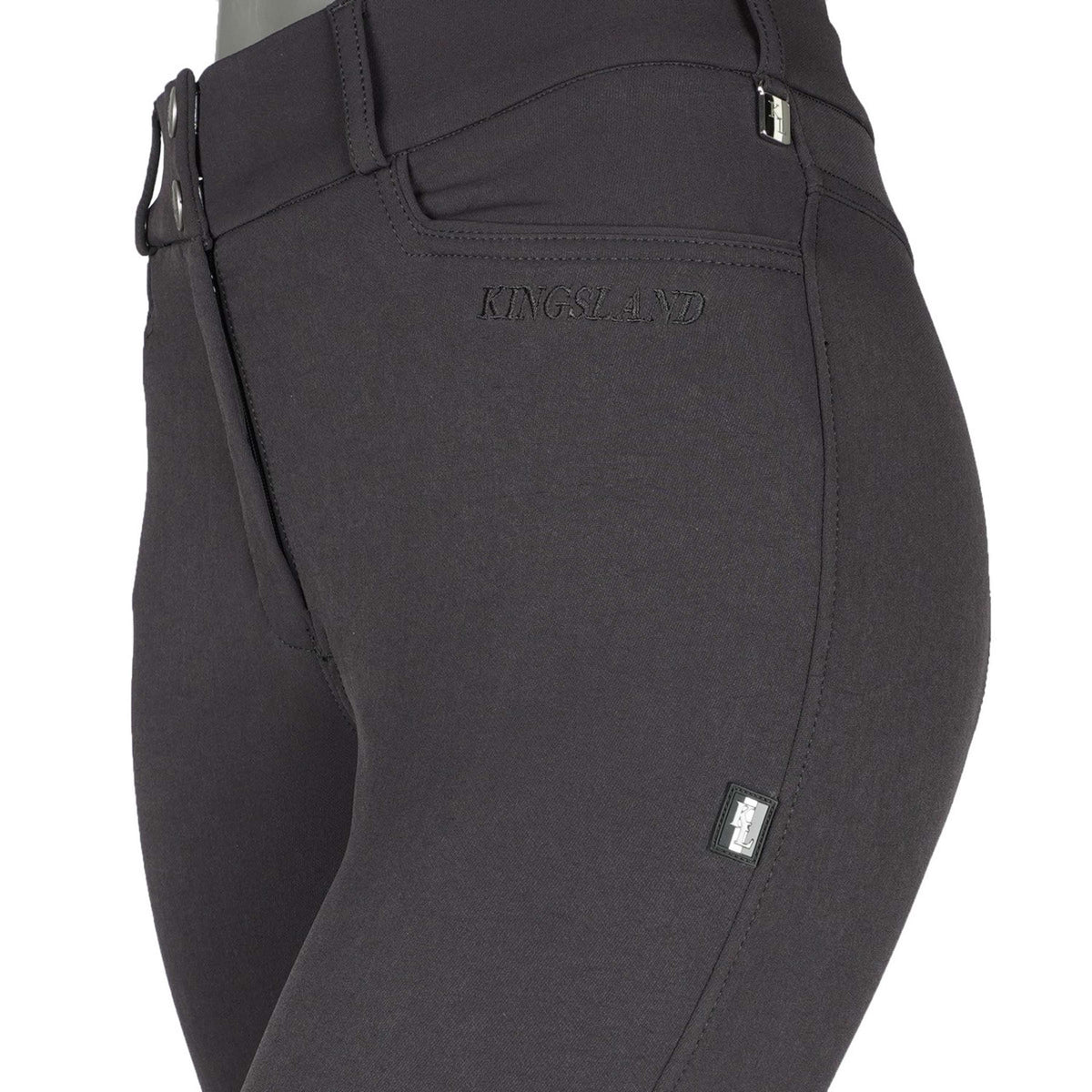 Kingsland Pantalón de Equitación Kadi E-Tec Knee-Grip Mujer Negro