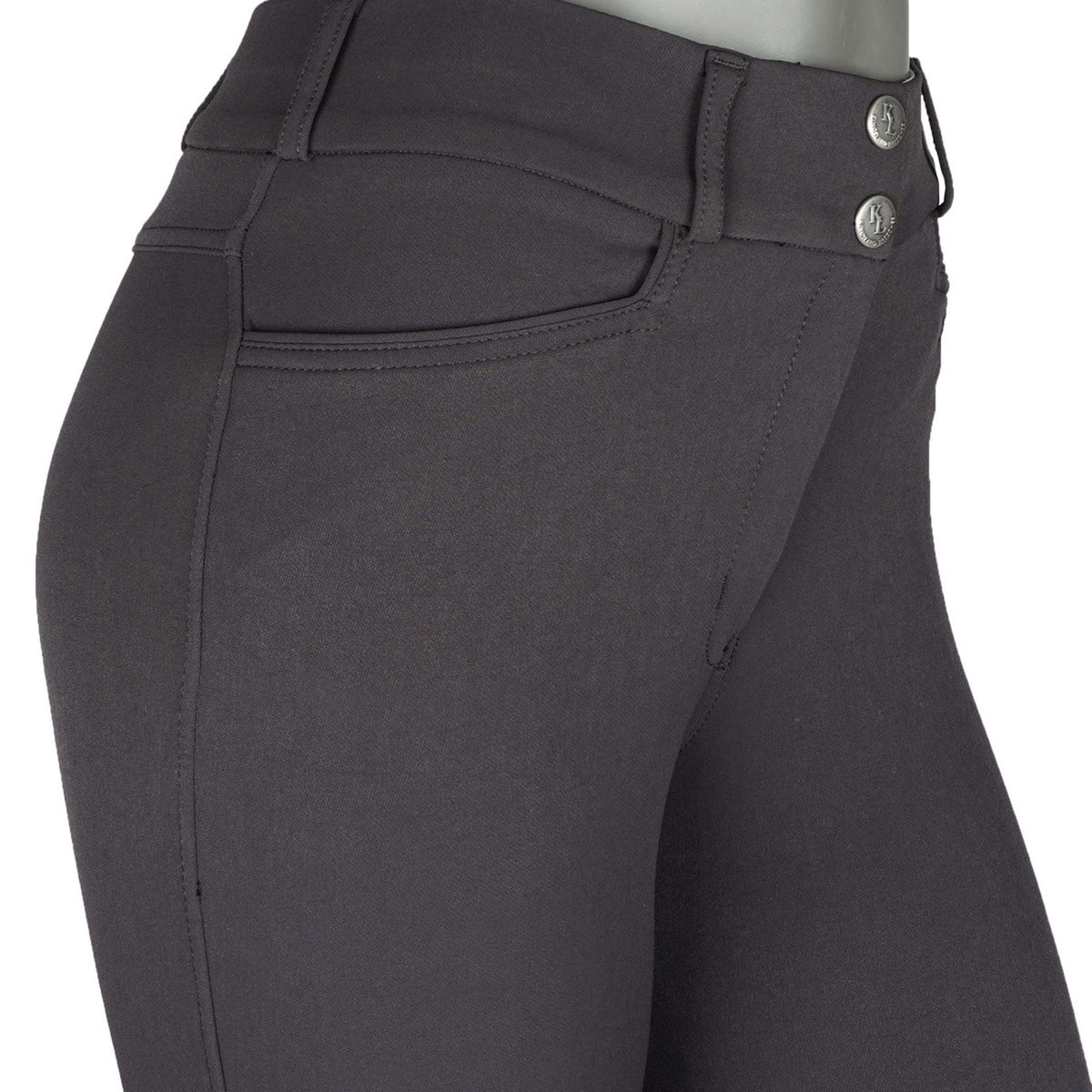 Kingsland Pantalón de Equitación Kadi E-Tec Knee-Grip Mujer Negro