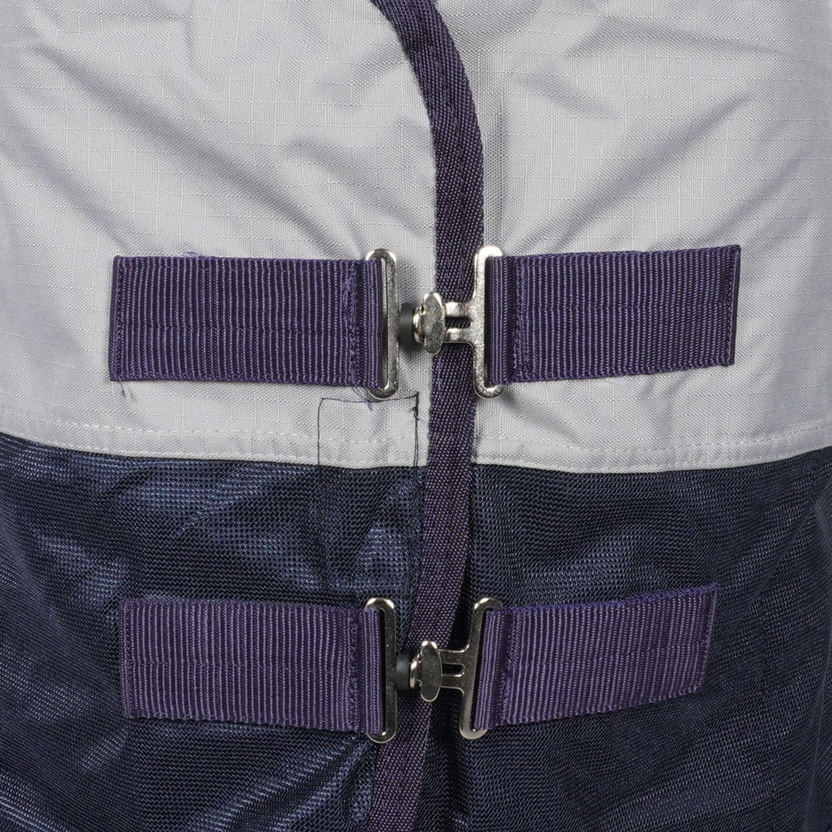 HKM Manta Antimoscas Rain con cuello y solapa abdominal Azul Oscuro Gris