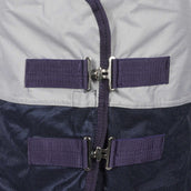 HKM Manta Antimoscas Rain con cuello y solapa abdominal Azul Oscuro Gris