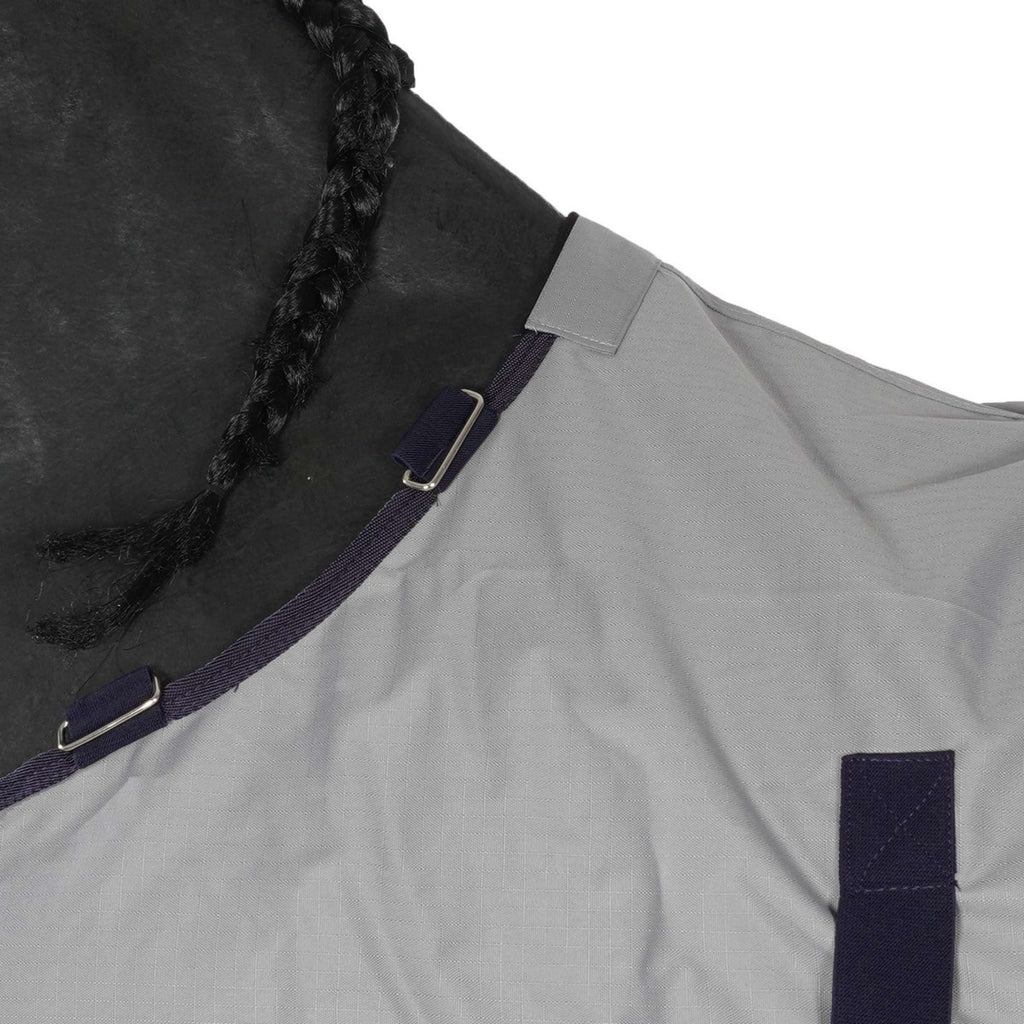 HKM Manta Antimoscas Rain con cuello y solapa abdominal Azul Oscuro Gris