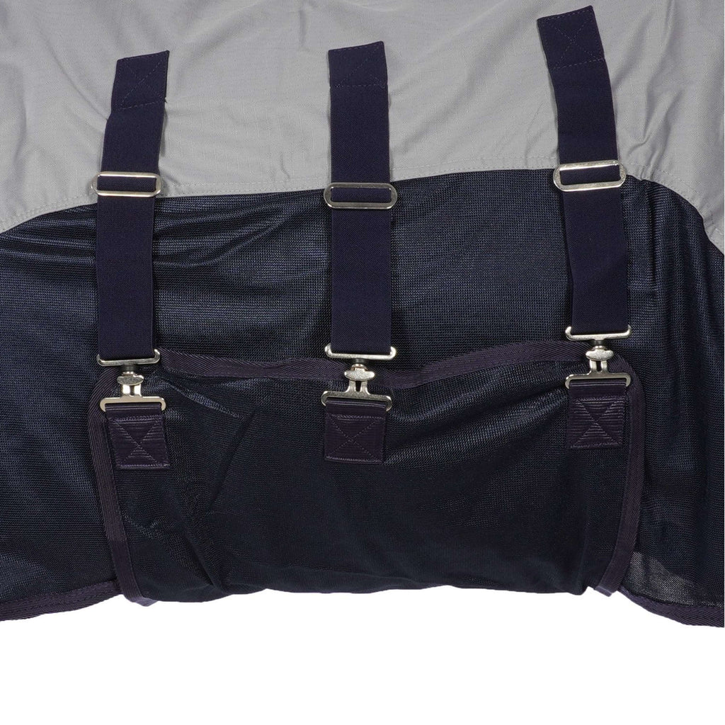 HKM Manta Antimoscas Rain con cuello y solapa abdominal Azul Oscuro Gris