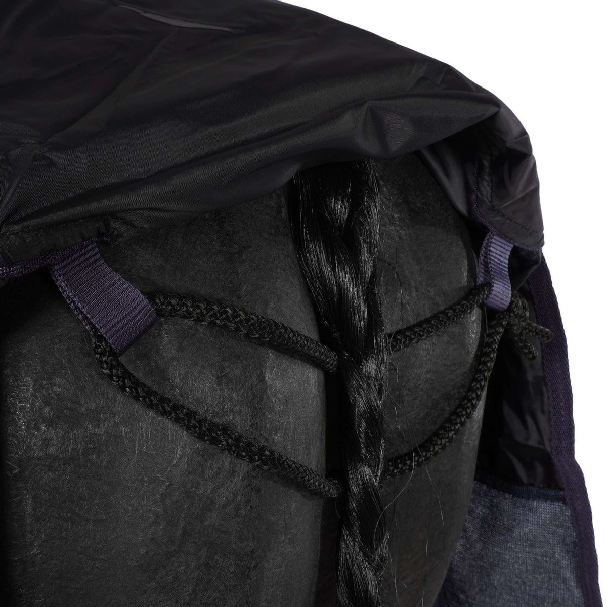 HKM Manta Antimoscas Rain con cuello y solapa abdominal Azul Oscuro Gris