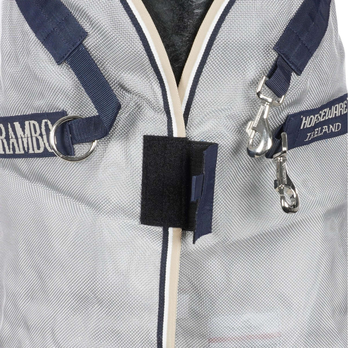 Rambo Manta Antimoscas Protector Plus Plata/Azul Marino/Blanco