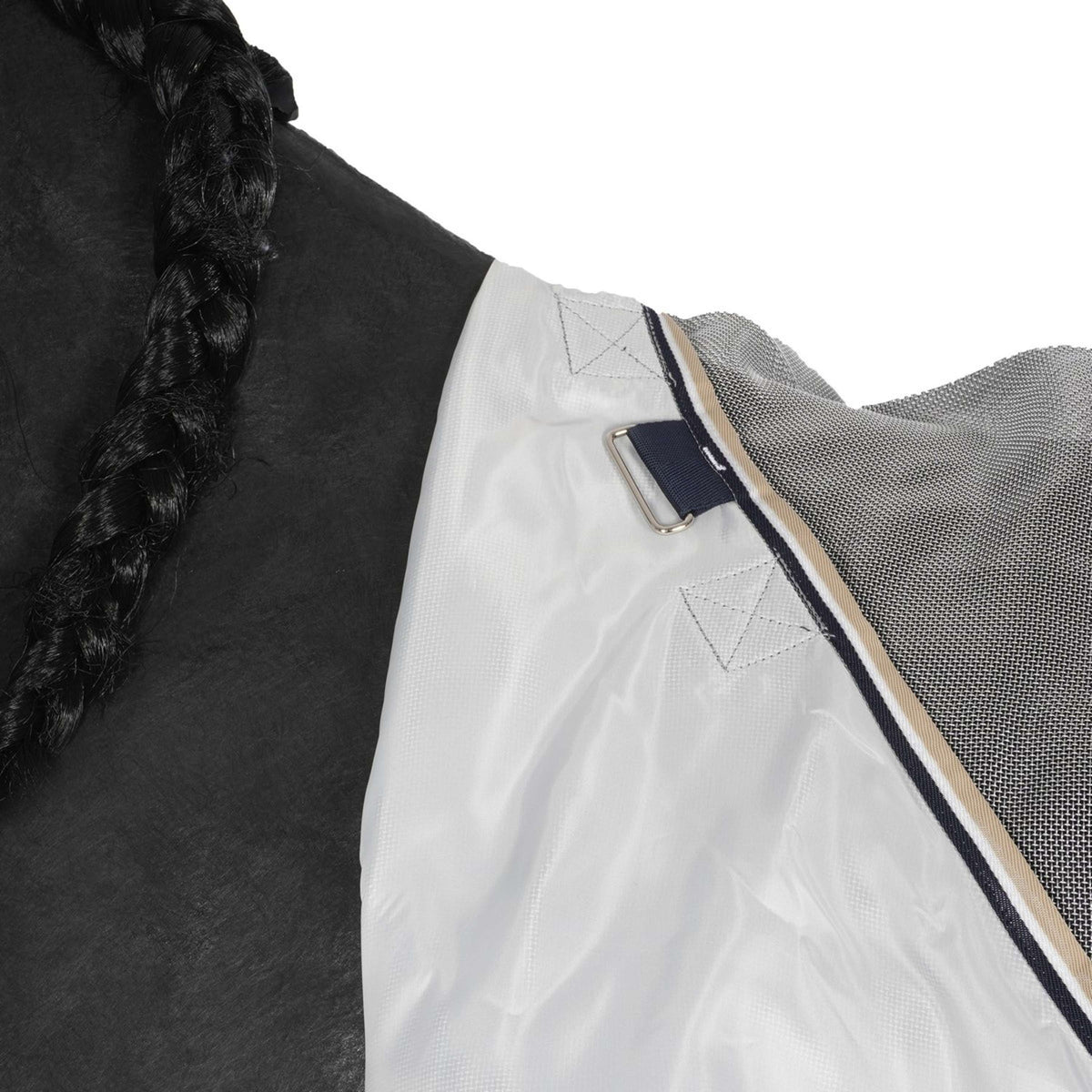 Rambo Manta Antimoscas Protector Plus Plata/Azul Marino/Blanco