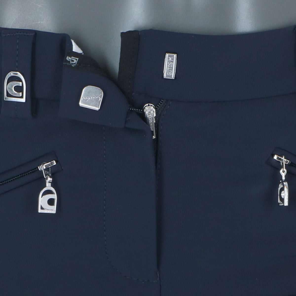 Cavallo Pantalón de Equitación Caja Grip Azul Profundo/Azul Oscuro