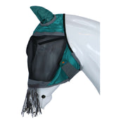 Shires Máscara Antimoscas Deluxe Con flecos en la nariz Verde