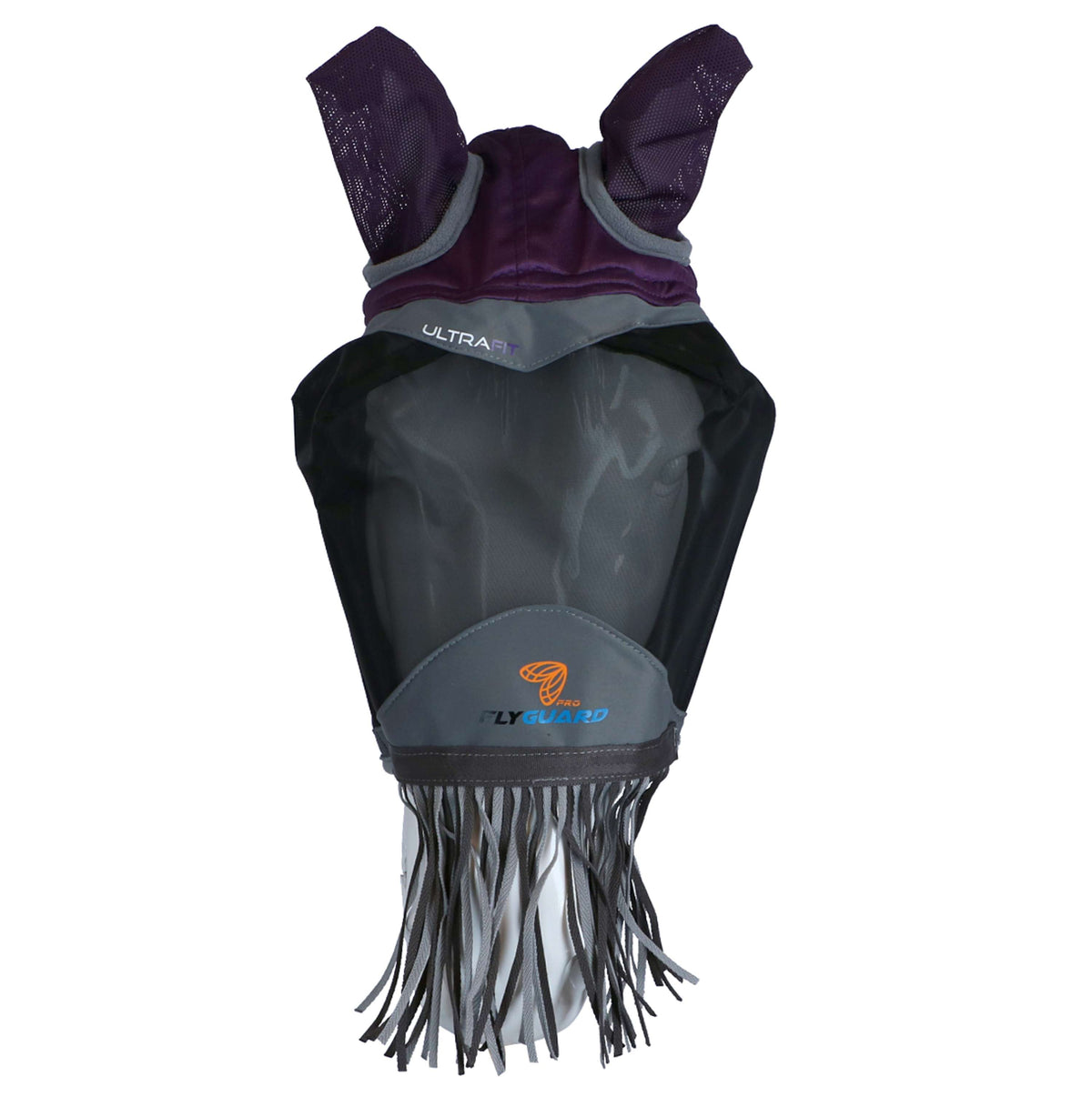 Shires Máscara Antimoscas Deluxe Con flecos en la nariz Morado