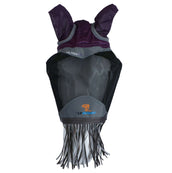 Shires Máscara Antimoscas Deluxe Con flecos en la nariz Morado