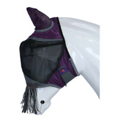 Shires Máscara Antimoscas Deluxe Con flecos en la nariz Morado