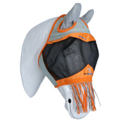 Shires Máscara para Moscas Air Motion con Orejas y Flecos Naranja