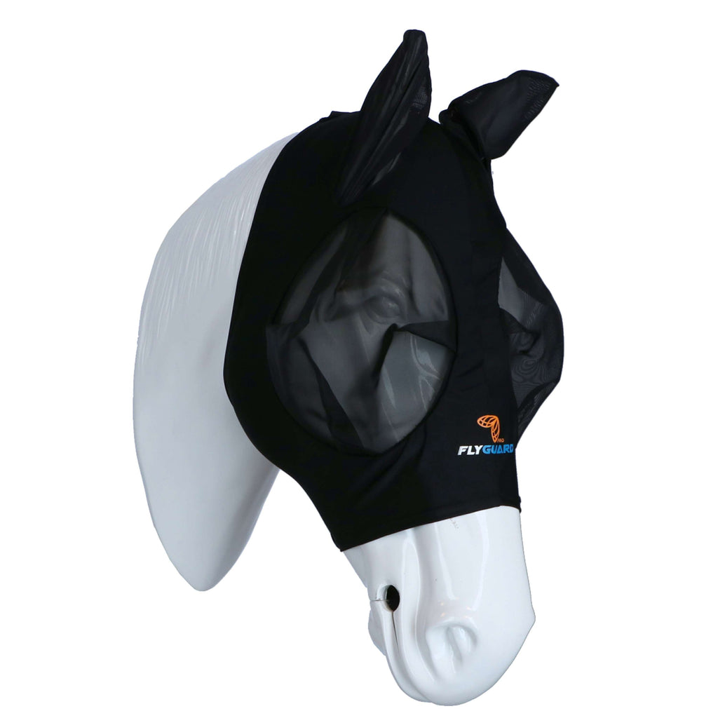 Shires Máscara Antimoscas Stretch Negro azabache