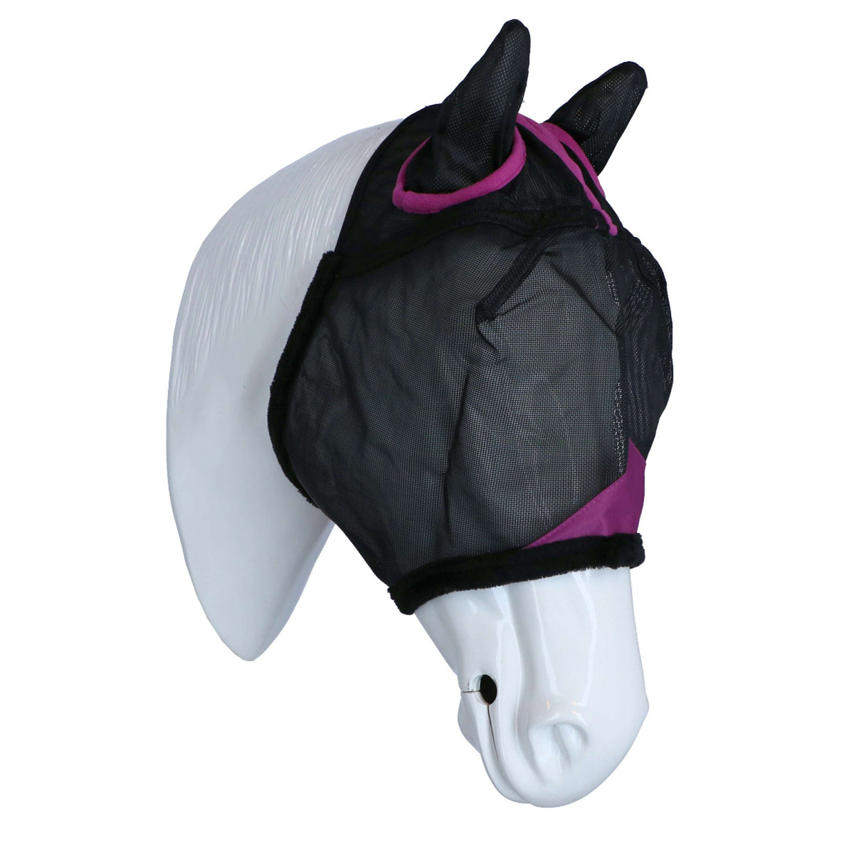 Weatherbeeta Máscara Antimoscas Comfitec Deluxe Durable Mesh con Orejas Negro Morado