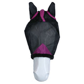 Weatherbeeta Máscara Antimoscas Comfitec Deluxe Durable Mesh con Orejas Negro Morado