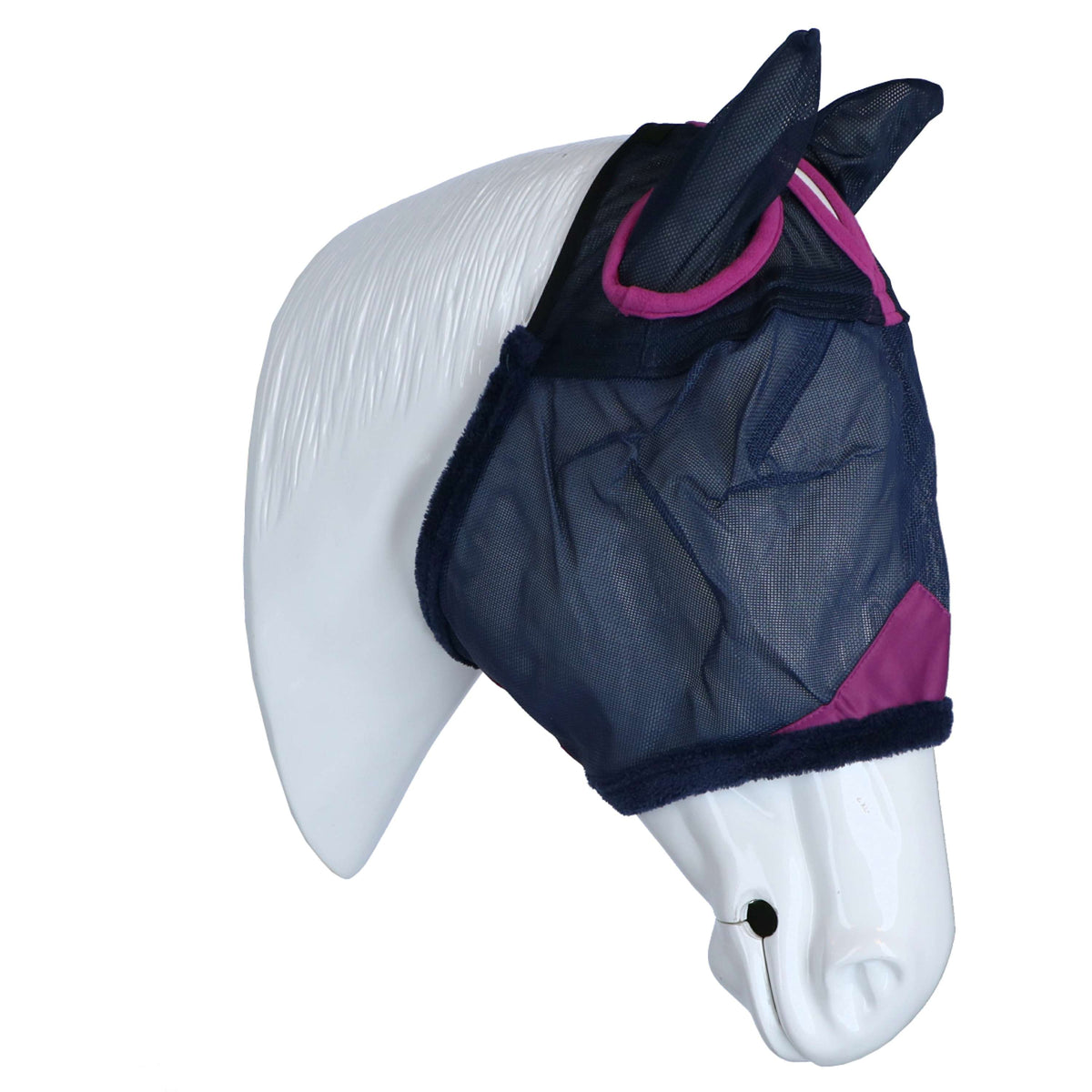 Weatherbeeta Máscara Antimoscas Comfitec Deluxe Durable Mesh con Orejas Navy/morado