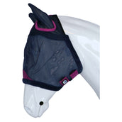 Weatherbeeta Máscara Antimoscas Comfitec Deluxe Durable Mesh con Orejas Navy/morado