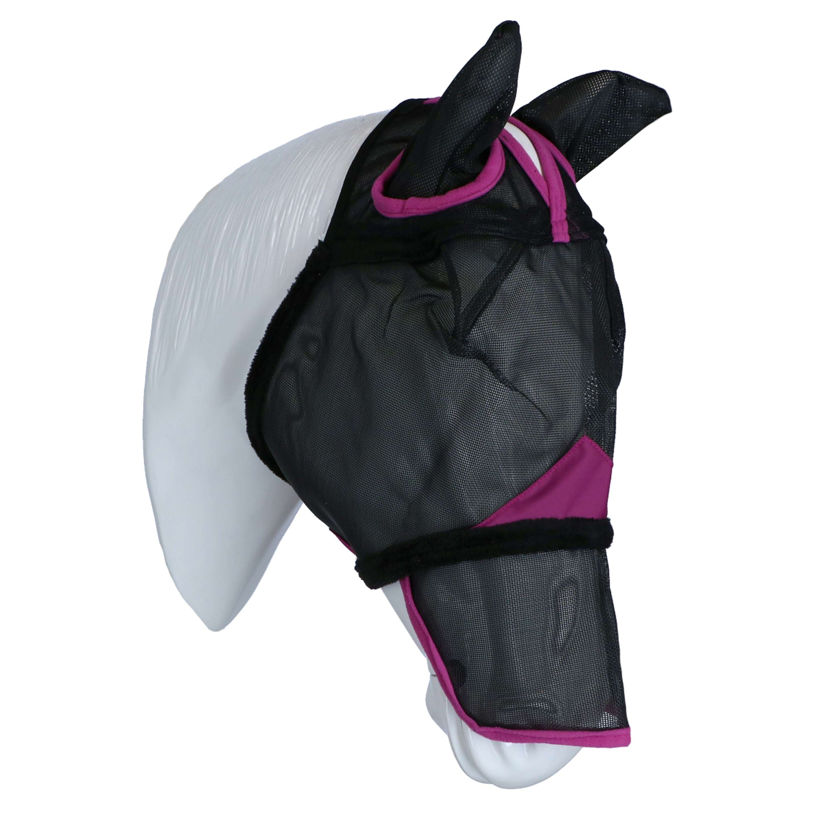 WeatherBeeta Máscara para Moscas ComFiTec Deluxe Durable Mesh con Orejas y Nariz Negro Morado
