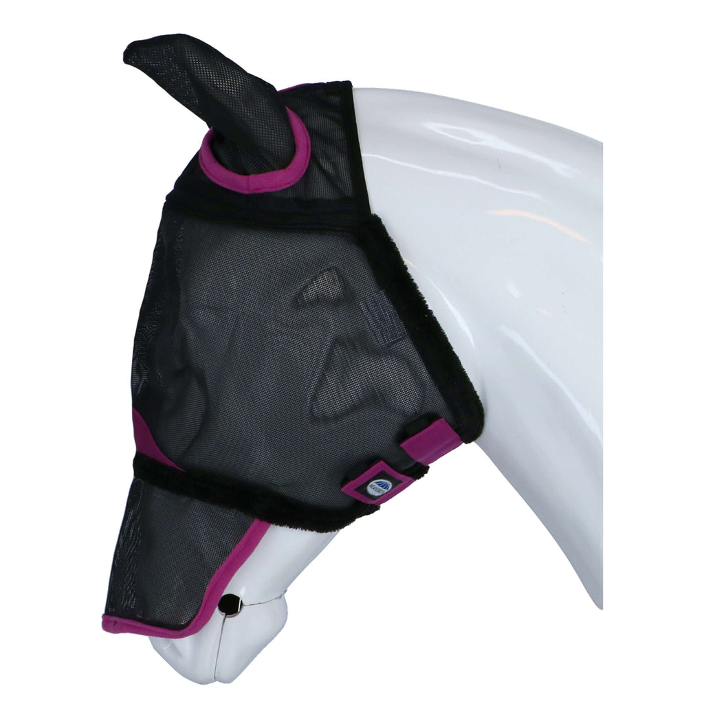 WeatherBeeta Máscara para Moscas ComFiTec Deluxe Durable Mesh con Orejas y Nariz Negro Morado