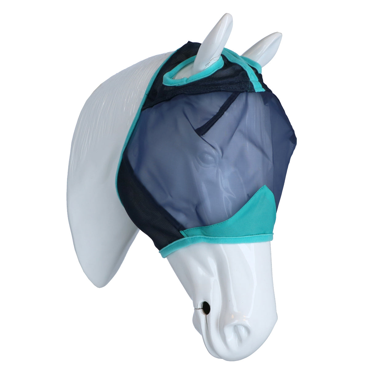 Weatherbeeta Máscara para Moscas Comfitec Deluxe Fine Mesh Navy/Turquesa