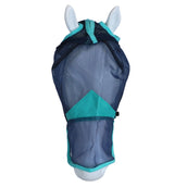 Weatherbeeta Máscara para Moscas Comfitec Deluxe Fine Mesh con Orejas Navy/Turquesa