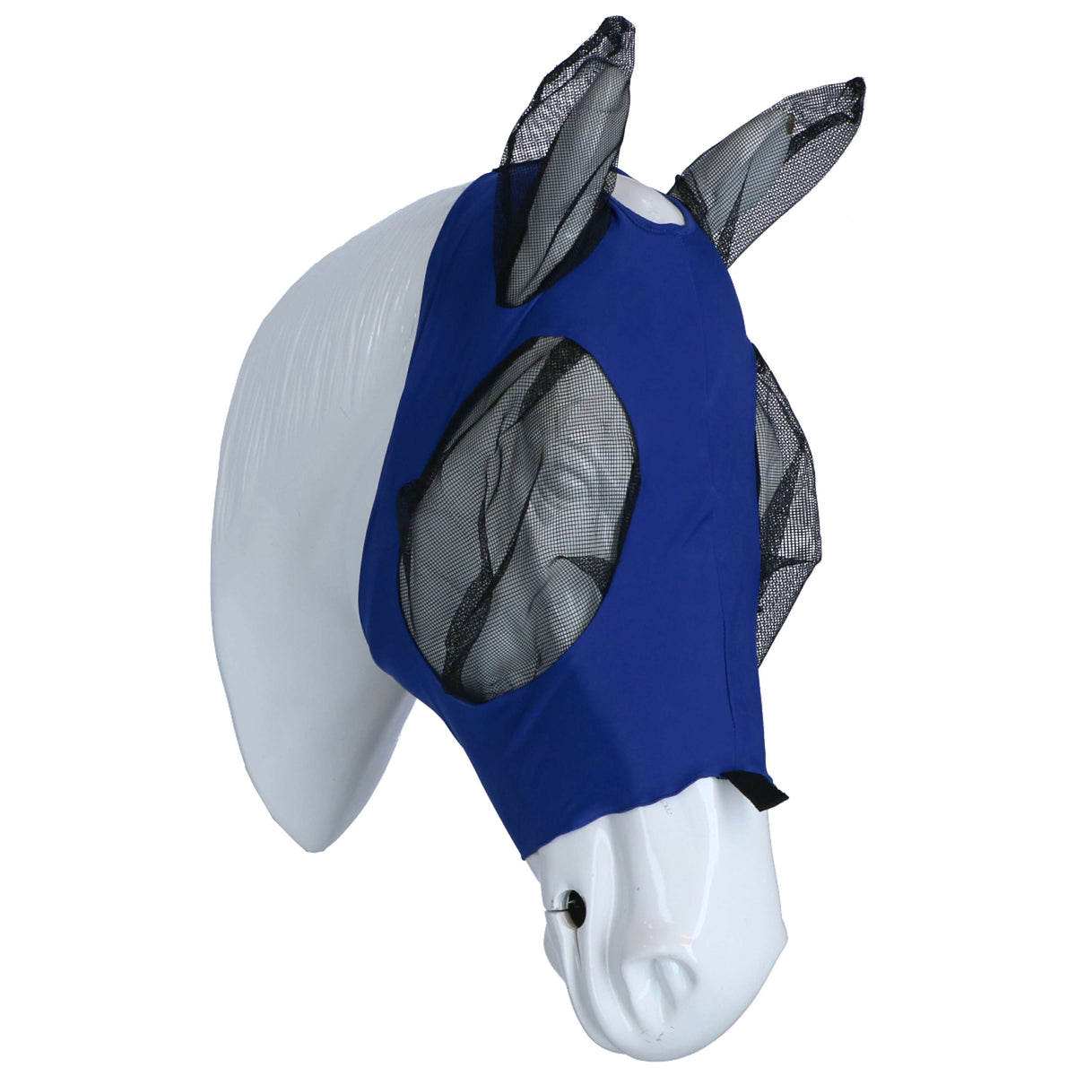 Weatherbeeta Máscara para Moscas Deluxe Stretch Bug con Orejas Azul real/Negro