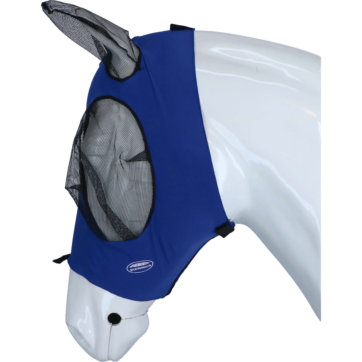 Weatherbeeta Máscara para Moscas Deluxe Stretch Bug con Orejas Azul real/Negro