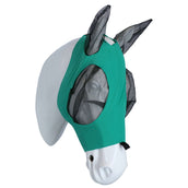 Weatherbeeta Máscara para Moscas Deluxe Stretch Bug con Orejas Turquesa/Negro