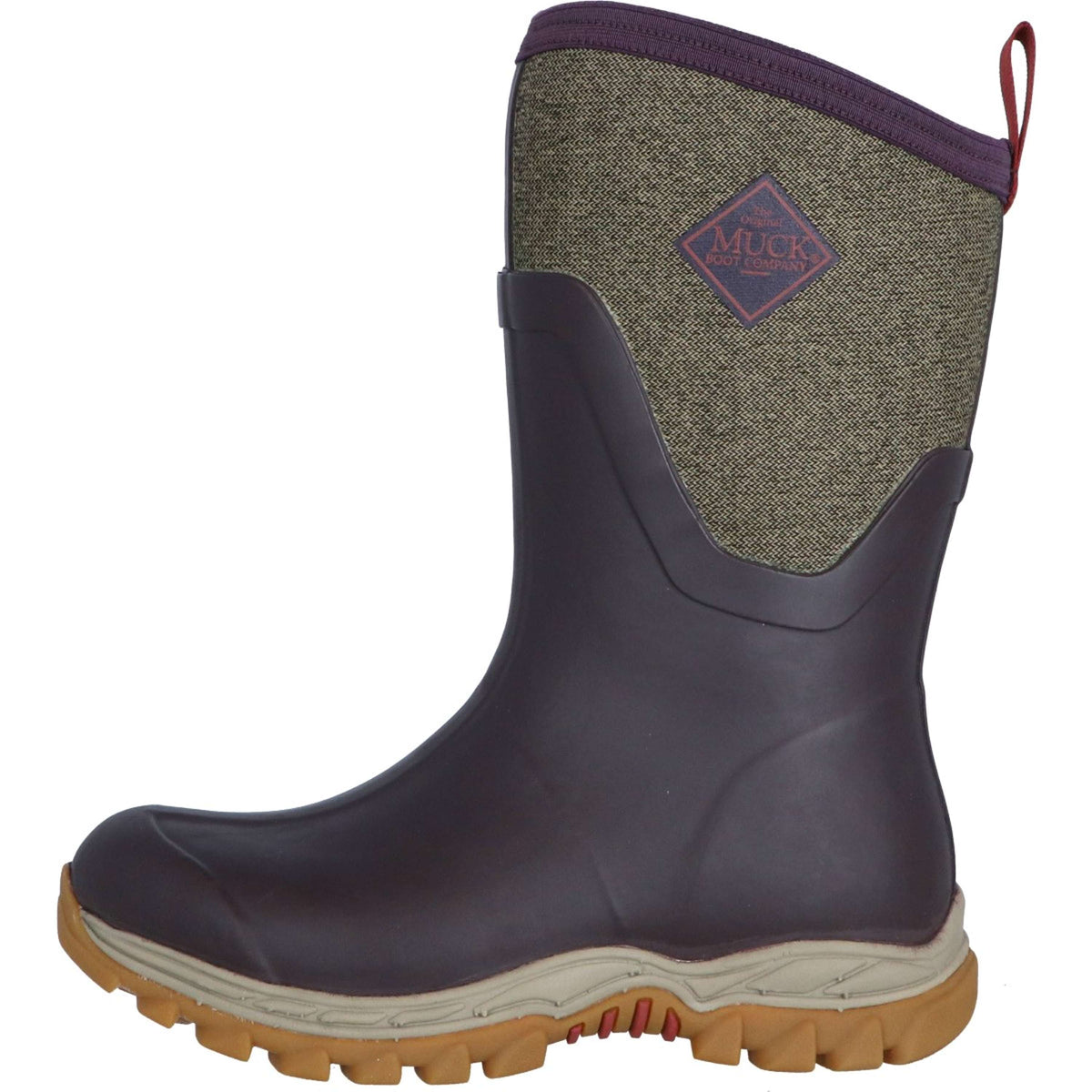 Muck Boot Arctic Sport II Mid Mujer Bordeaux/Tweed