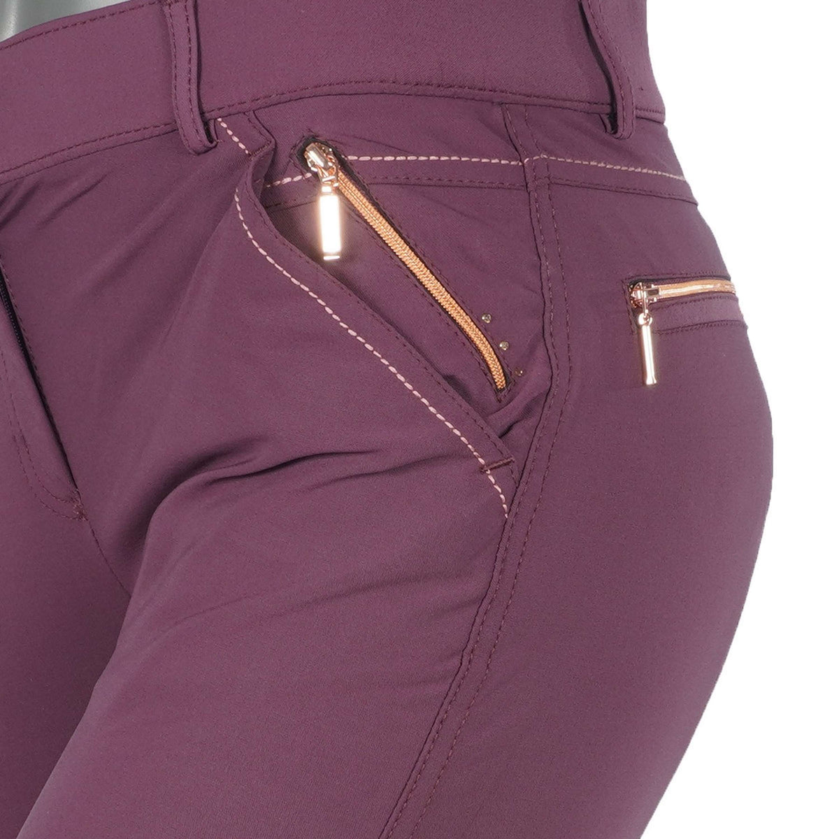 Harry's Horse Pantalón de Equitación Denici Cavalli Maroon Full Grip Bordeaux