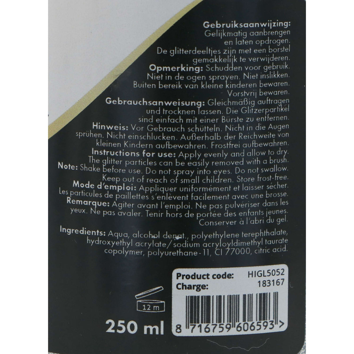 Excellent Spray de Purpurina Hi Gloss Plata