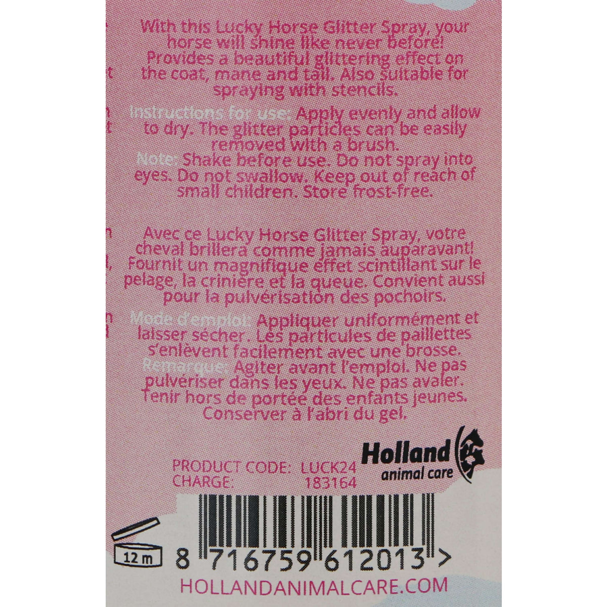 Lucky Horse Spray de Purpurina Unicorn Oro