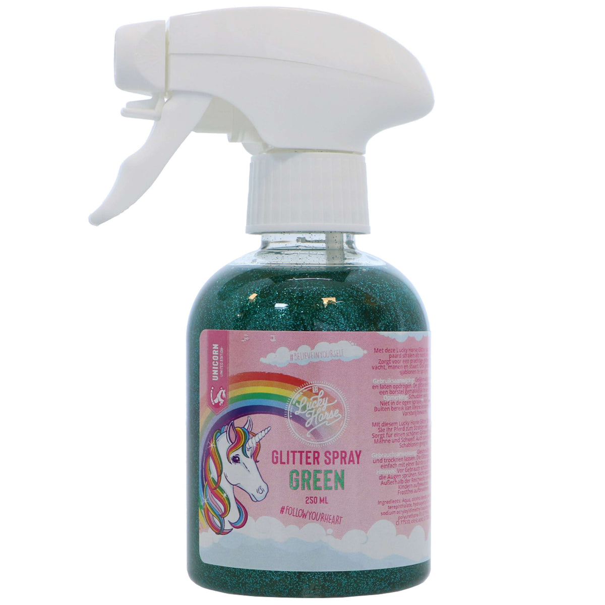 Lucky Horse Spray de Purpurina Unicorn Turquesa