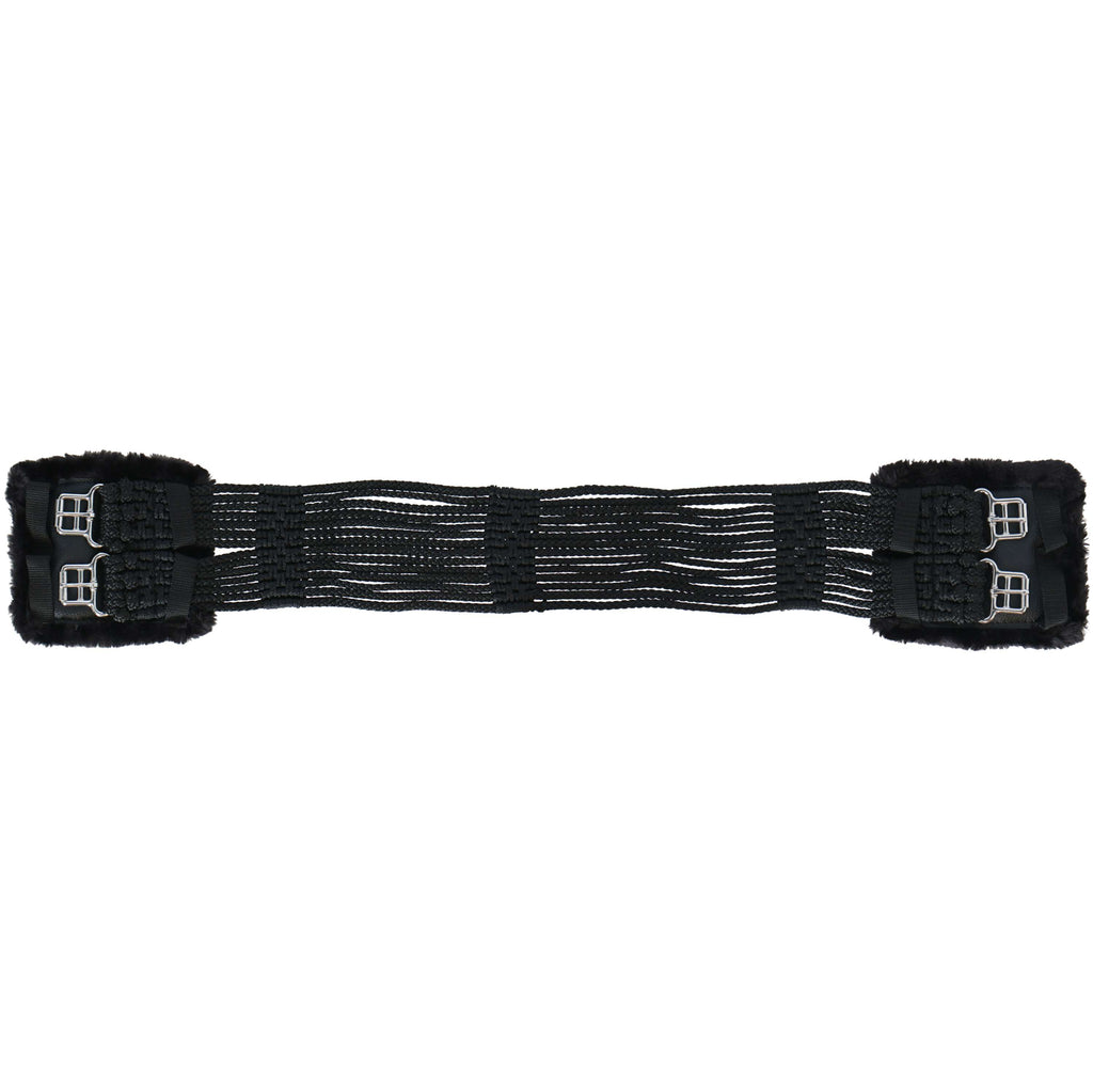 Stübben Cinturón de Cordón con Hebillas de Acero Inoxidable Acolchadas Negro