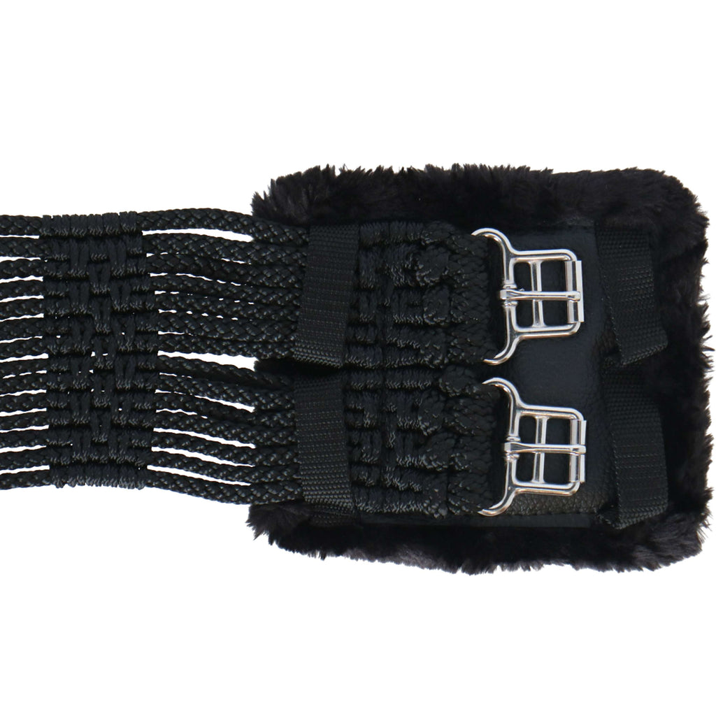 Stübben Cinturón de Cordón con Hebillas de Acero Inoxidable Acolchadas Negro