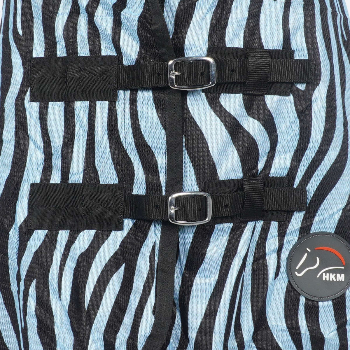 HKM Manta Antimoscas Zebra con cuello Aqua/Negro